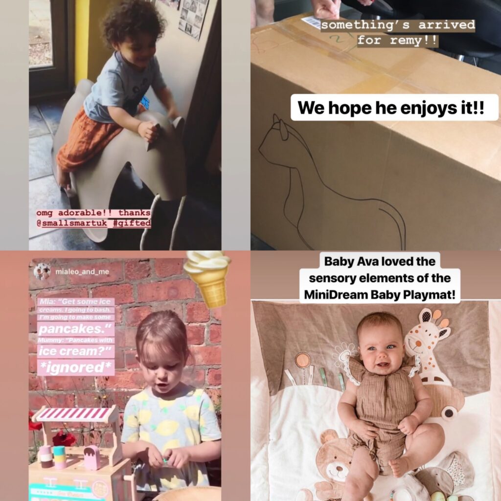 Collage of social media stories
